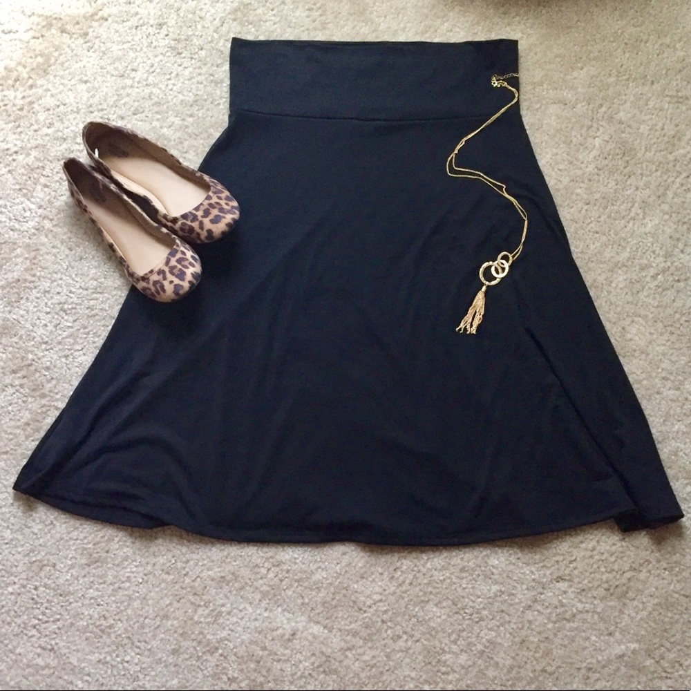 Lularoe Solid Black Azure Skirt